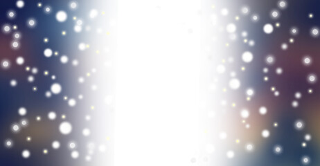 Obraz premium 雪と丸い玉が光輝く背景イラスト