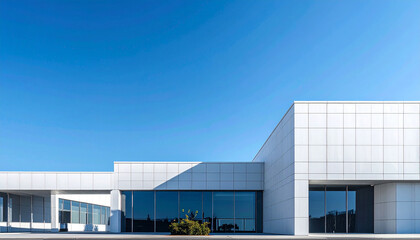 Fototapeta premium Sleek Glass and Steel Commercial Infrastructure for Real Estate Concepts