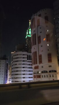 Zamzam Tower Viewed Through an Ornate Architectural