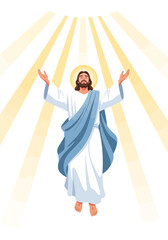 Fototapeta premium Jesus Christ with open arms.
