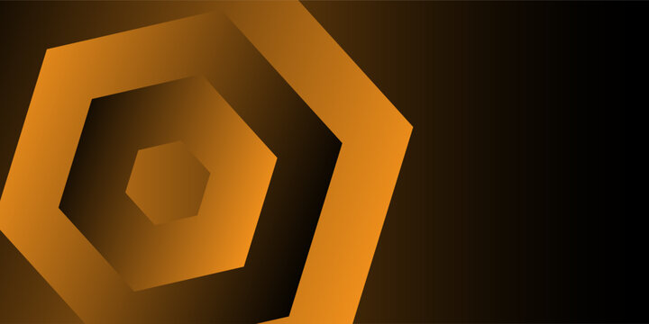 Abstract Geometric Yellow And Black Pattern With Interlocking Hexagonal Motif abstrac bacground illustration modern eps 10