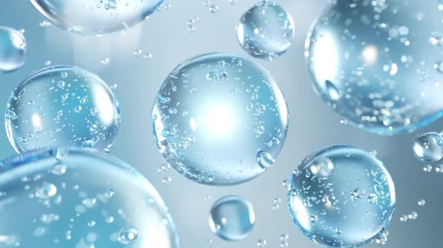 Cosmetic oil or Cosmetic Essence Liquid drop background, 3d rendering.