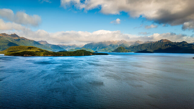 Manapouri Aerial Landscape, New Zealand
