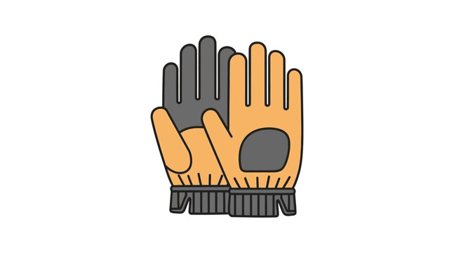 Flat of tan and gray work gloves flat gloves tan gloves