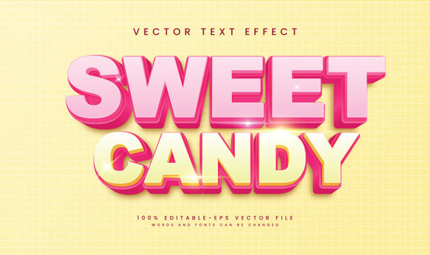 Sweet Candy Editable Vector Text Effect