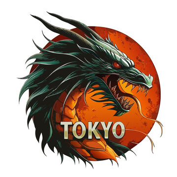 logo drago con scritta "TOKYO" 04