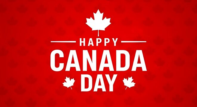 Happy canada day celebration a festive red and white design