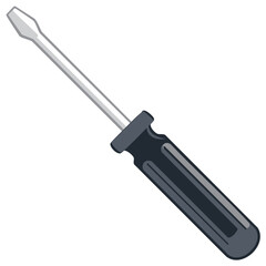 Fototapeta premium Isolated vector illustration of a flathead screwdriver for DIY, repair, and tools