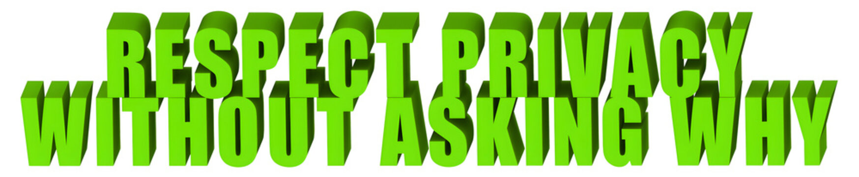 Respect Privacy,Without Asking Why  , 3d text