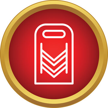 Military rank insignia showing chevrons on an epaulette