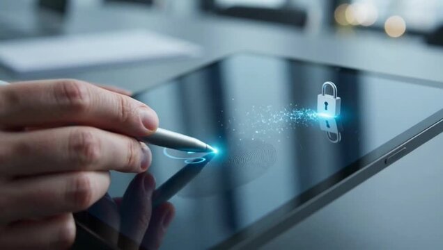 Digital security and data protection. 