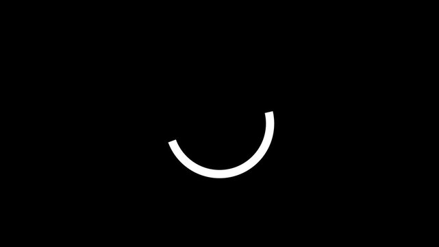 Abstract white Check Mark Circle and a white tick mark icon animation on black background.Abstract a white circle with a white check mark animation on black background.