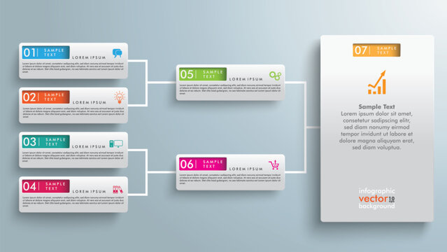 Business Decision Tree Infographic with Workflow Process Diagram
