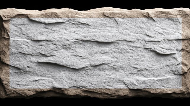 Textured Rock Surface with Rough Edges and Grey Center Ideal for Background, Design, or Overlay in Graphic Projects and Creative Endeavors