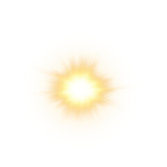 Fototapeta premium PNG Glowing light effect with sunshine flare and sparkling sunbeam burst isolated on transparent background PNG