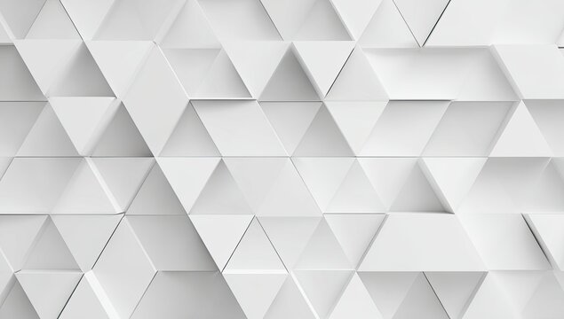 Abstract white geometric pattern with intersecting triangular facets