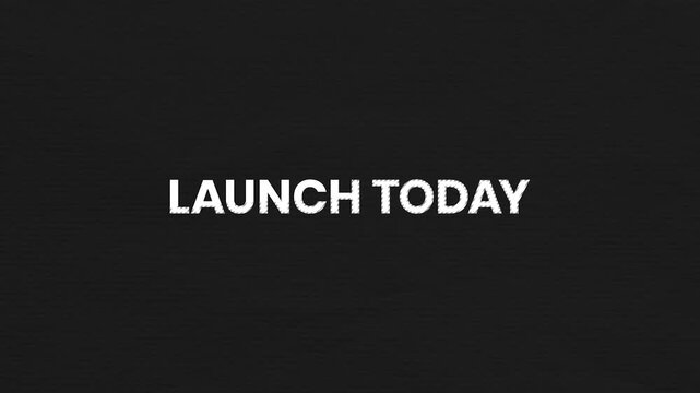 Launch Today Vintage Text Animation 4K Release Day Background for Product Debuts and Immediate Sales Campaigns