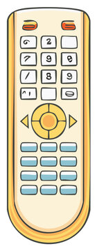 Cartoon Remote Control with Numbers and Navigation Buttons for Entertainment