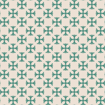 Abstract Jade Floral Cross Lattice