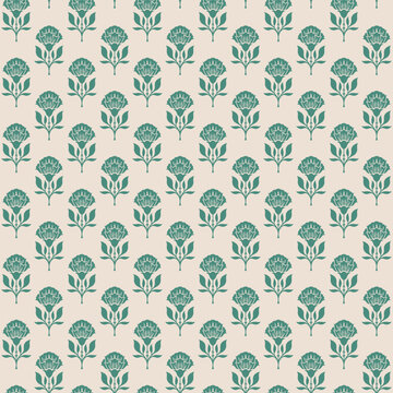 Ordered Botanical Jade Floral Rows