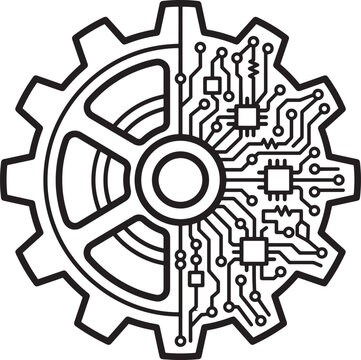 Gear with circuit board design and electronic components inside