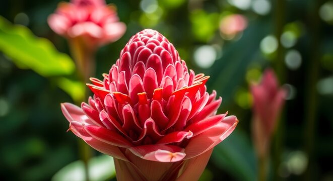 Vibrant Pink Flower in Blooming Garden.