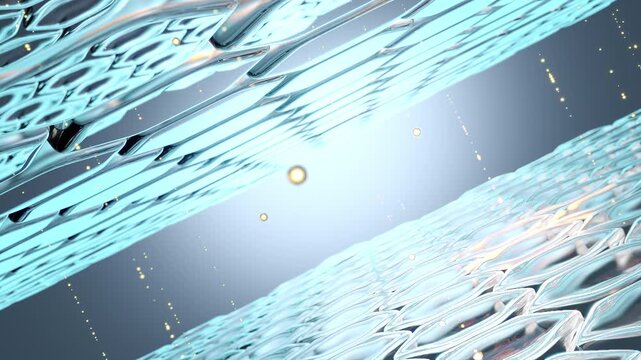 3D animation showing active bubbles penetrating through skin layers to repair and rejuvenate damaged skin cells.