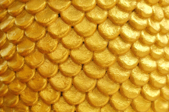 Abstract pattern of shiny golden, closeup texture for background