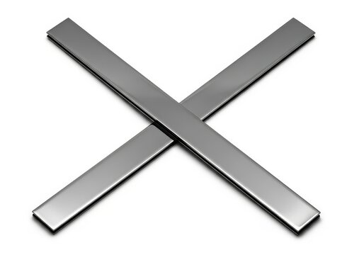 Two metallic bars crossed over each other in a perpendicular manner