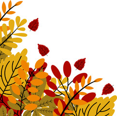 Fototapeta premium Autumn Leaves Corner