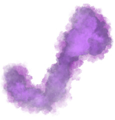 Fototapeta premium Purple watercolor cloud element painting