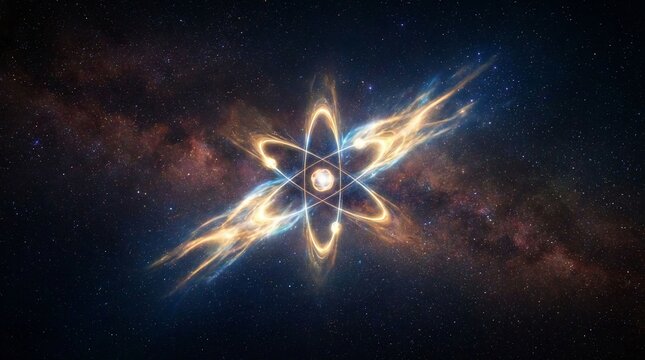 Glowing Atomic Energy Starburst Explosion.