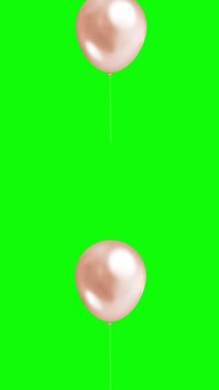 close up of a balloons on a green background