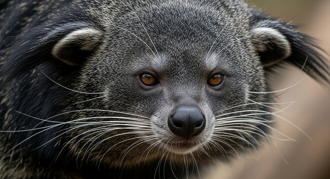 Close up of bear looking forward.