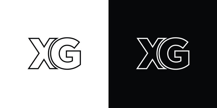 Letter X and G, XG logo design template. Minimal monogram initial based logotype.