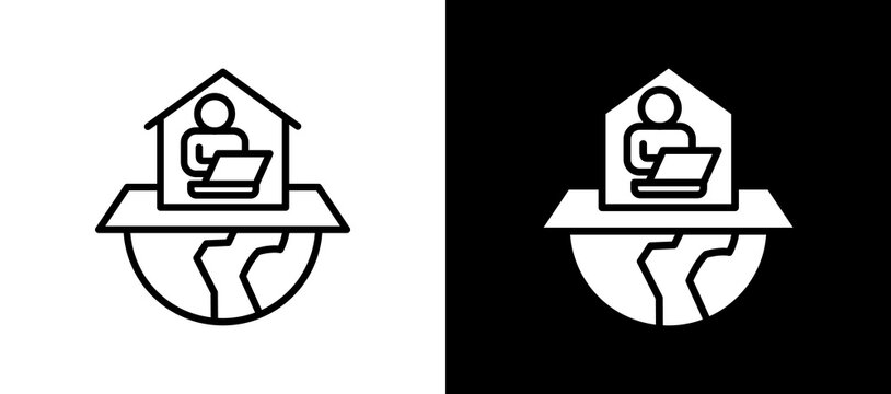 Remote Work lineglyph icon