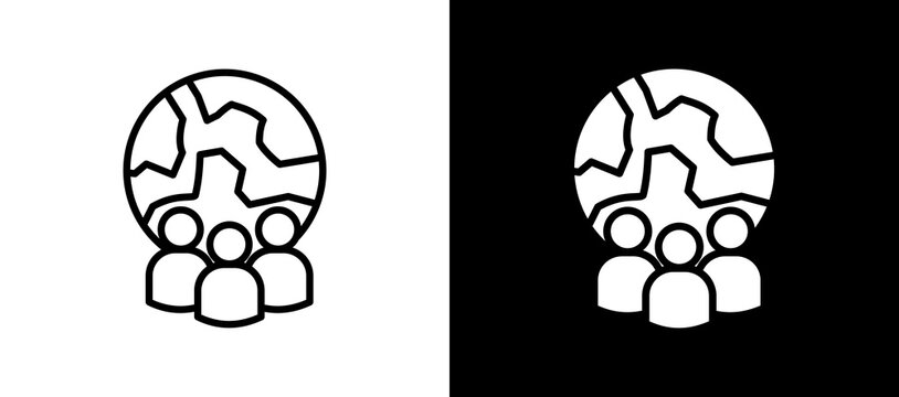 Global Workforce lineglyph icon