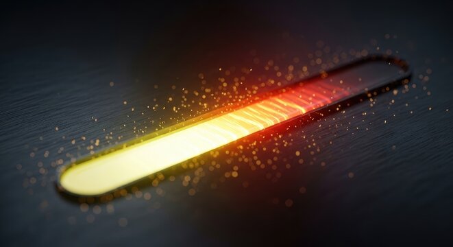 Glowing Temperature Heat Strip.