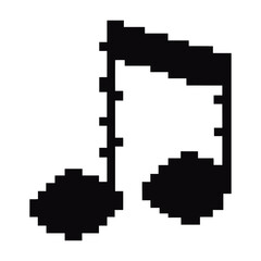 Fototapeta premium Vector eighth note symbol