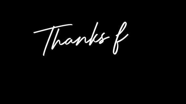 Thanks for Watching Handwriting Outro Animation (MP4)