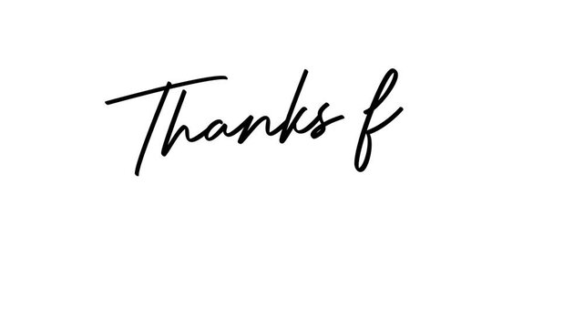 Thanks for Watching Handwriting Outro Animation (MP4)