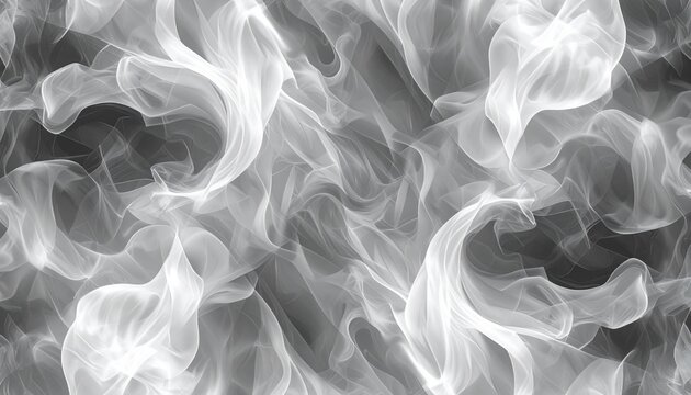 Smoke swirls and dances in airy motion creating misty atmosphere