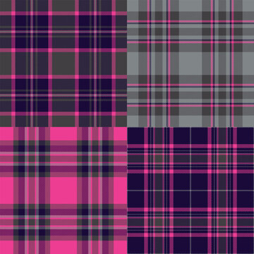 Plaid collection designed for composition notebook covers. Seamless patterns elevate academic and personal stationery. Vector files maintain high clarity.