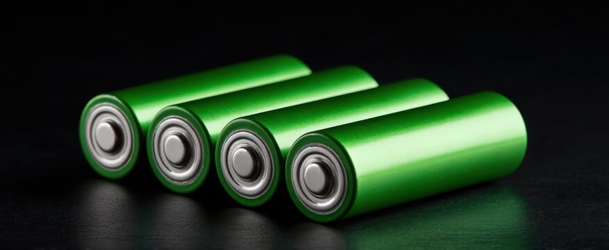 Powerful rechargeable nickel-metal hydride batteries - NiMH cell batteries type AA size.