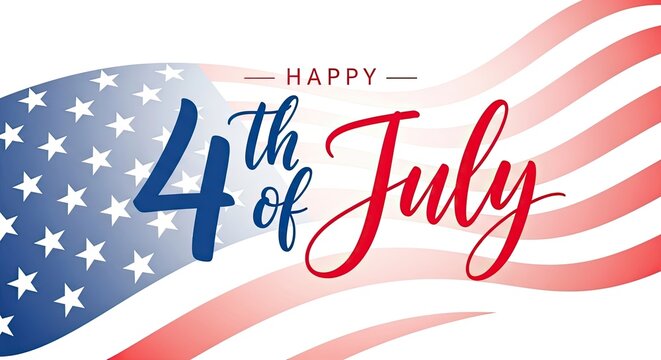 Happy independence day usa festive 4th of july celebration with american flag design
