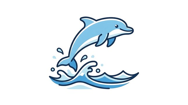 Dolphin jumping out of water.