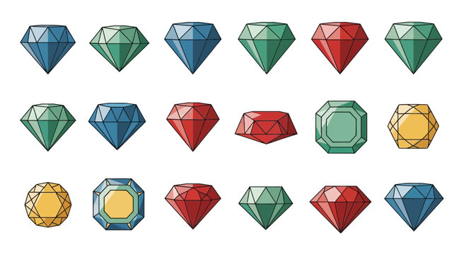 Collection of Various Gemstones and Jewels.
