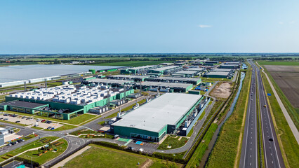Large data center complex in a rural landscape in Europe © Nataraj