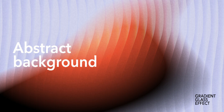 Abstract gradient background with reeded glass texture with a transition from dark shades to orange and purple-gray