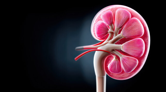 Kidney ureter renal pelvis calyx nephron anatomy medical organ biology health